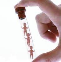 hand holding glass tube