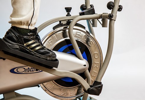 Exercise Bike and Elliptical Trainer and Workout